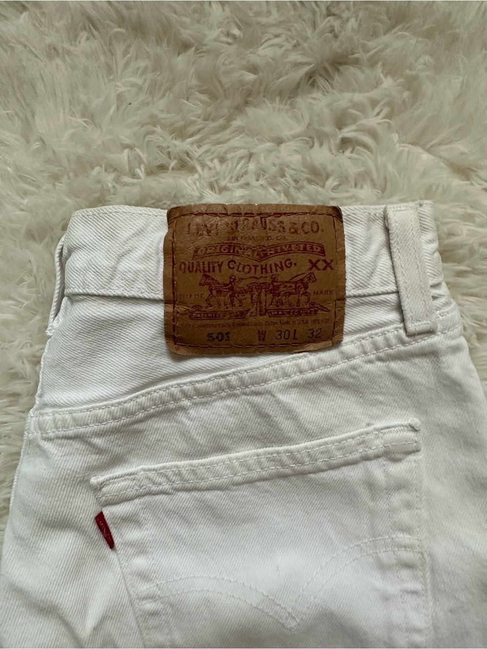 Vintage Levi's White Denim Shorts